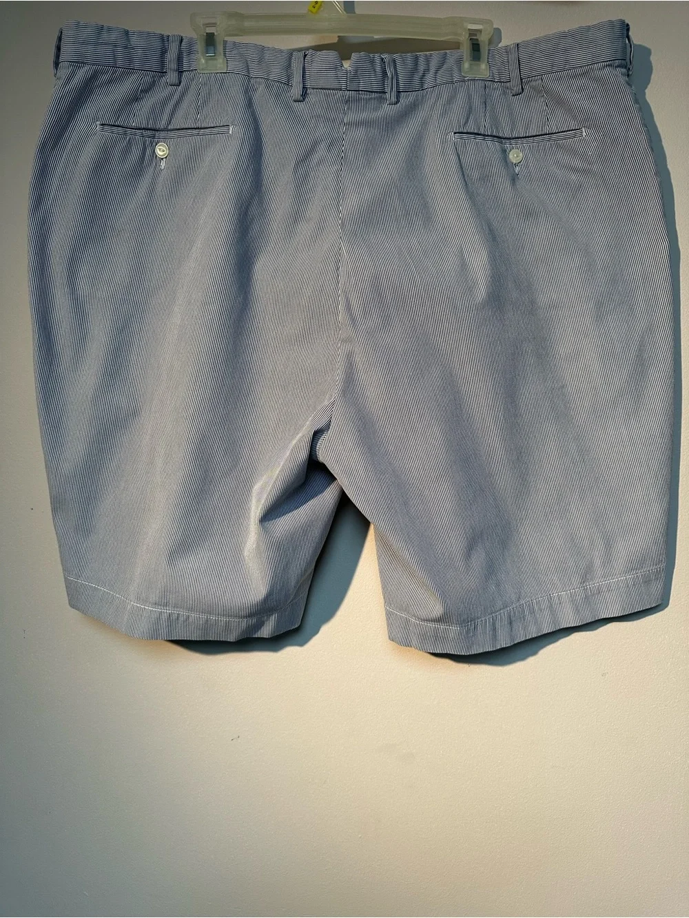 Polo by Ralph Lauren Light Blue Flat-Front Shorts Fine Seersucker